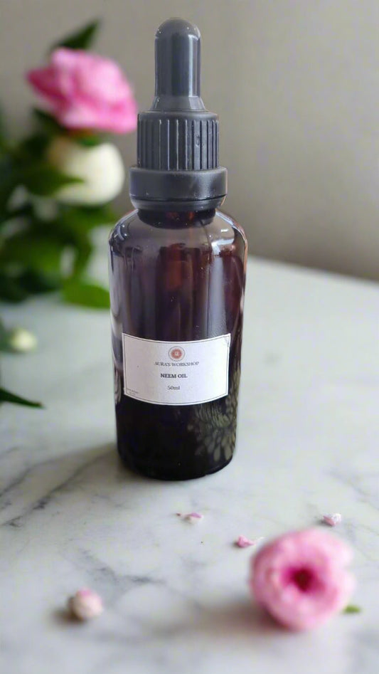 100% Pure Neem Oil – Natural Healing & Skincare Base Oil (50ml) - Auras Workshop Auras Workshop