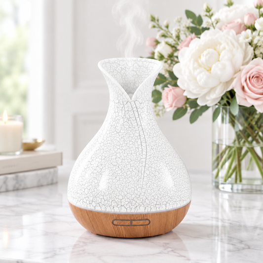 Palma Aroma Diffuser – Shell Effect Vase | USB | Colour Change LED | Timer