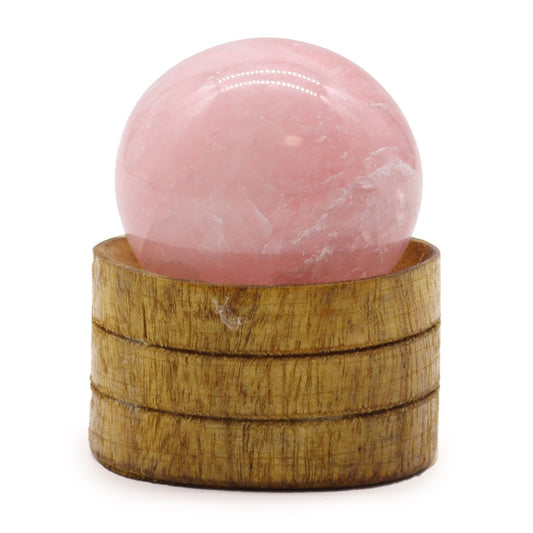Rose Quartz Sphere 40mm with Stand