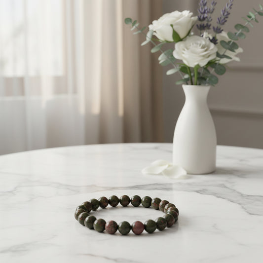 Unakite Bracelet 8mm Beads