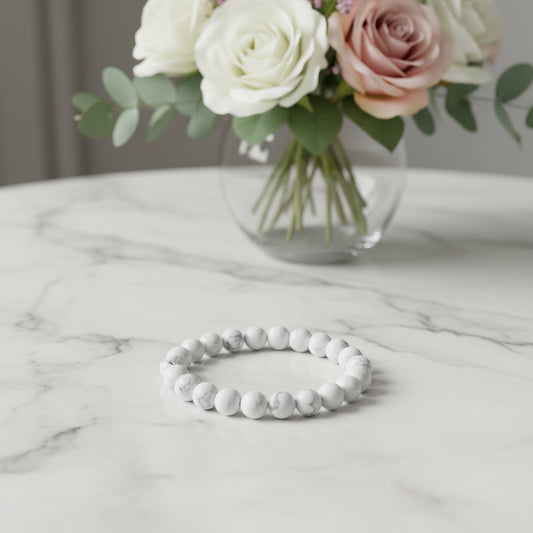 Howlite Bracelet 8mm Beads