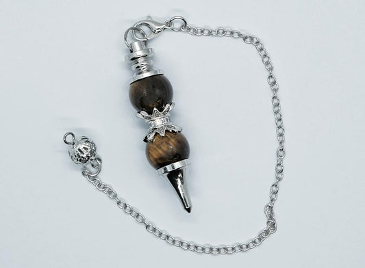 Tiger’s Eye Dorje Pendulum – Crystal Dowsing Pendulum for Divination