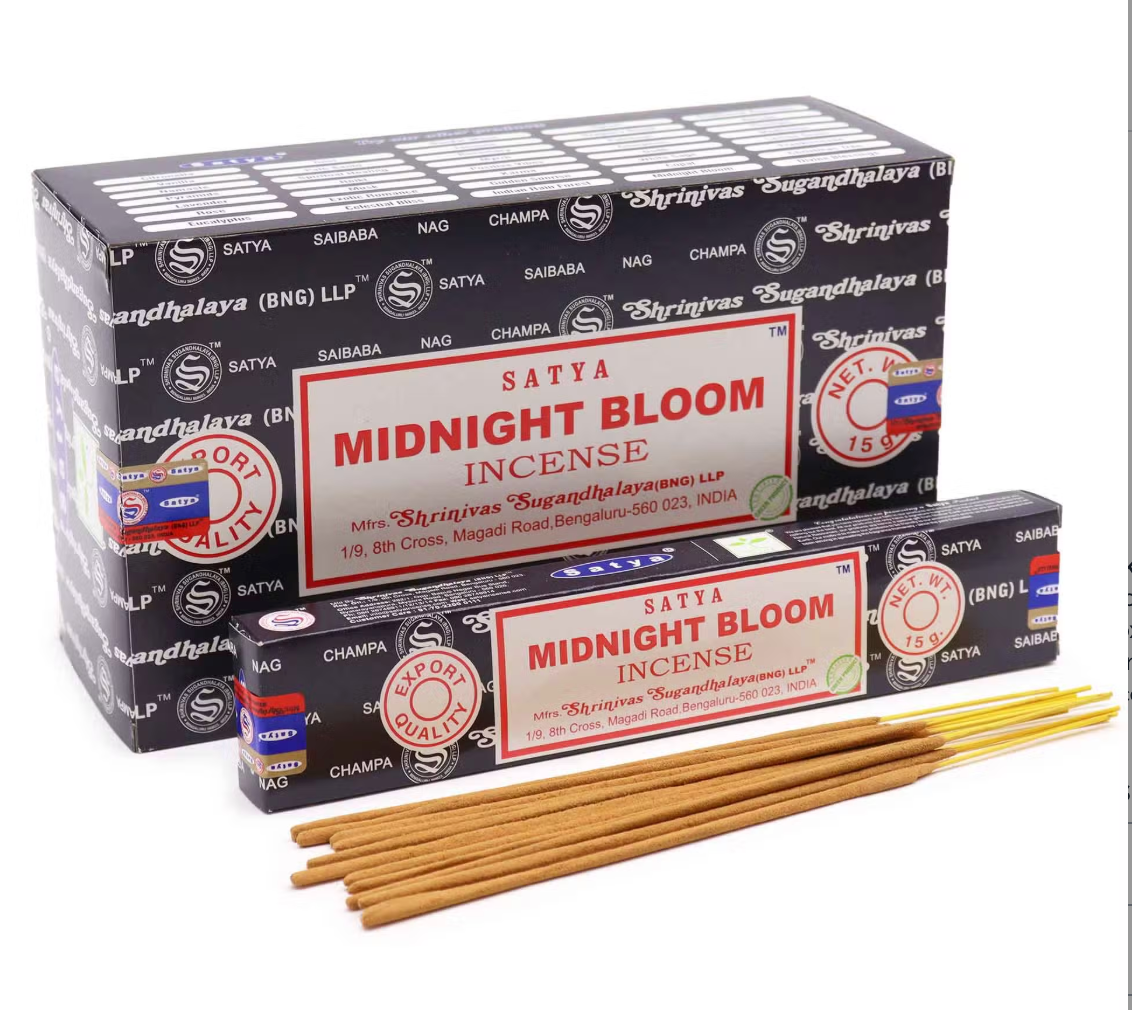 Satya Midnight Bloom Incense Sticks 15g – Floral Evening Aroma, Relaxation & Serenity