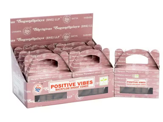 Satya Positive Vibes Backflow Dhoop Cones – Uplifting, Fresh & Harmonising Aroma