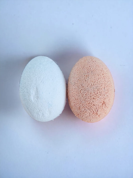 Fizzy Egg Bath Bombs x2 Pack - Orange & White - Auras Workshop  -   -   - Cyprus & Greece