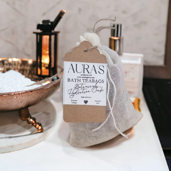 Aura's Botanical Hydration Soak Bath Tea Bag: Rejuvenating Floral Indulgence - Auras Workshop  -  Bath Soak -   - Cyprus & Greece Auras Workshop 