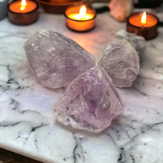 Ethically Sourced Raw Amethyst Crystal Clusters in Various Sizes - Auras Workshop  -   -   - Cyprus & Greece