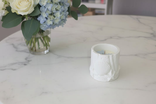 Honeysuckle Ocean Seashell Vessel Candle – Auras Workshop
