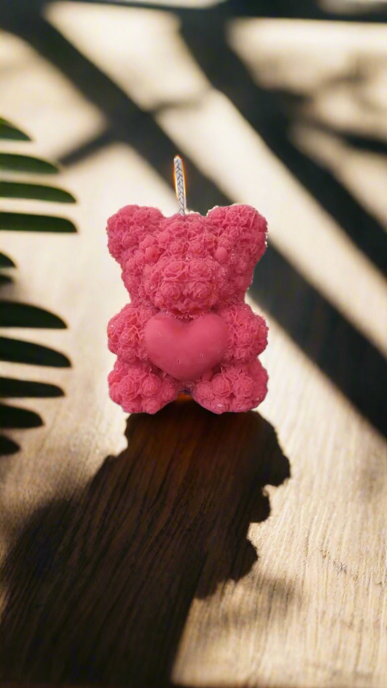 🧸 Adorable Teddy Bear Candle – Dark Chocolate Scented | Handcrafted by Aura’s Workshop - Auras Workshop Auras Workshop