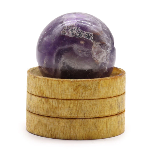 African Amethyst Sphere 40mm with Stand | Calm, Clarity & Spiritual Protection - Auras Workshop Auras Workshop