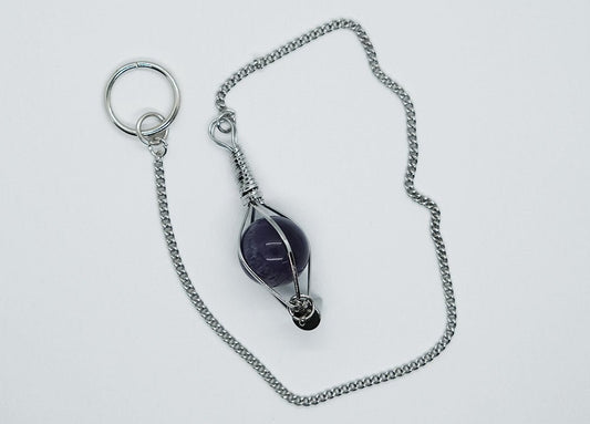 Amethyst Ball Pendulum – Crystal Sphere Dowsing Pendulum for Healing & Divination - Auras Workshop Auras Workshop