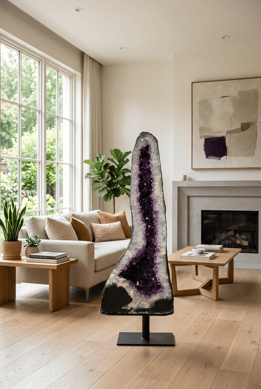 Amethyst Cathedral Geode – 90 cm Tall, 73.06 kg - Auras Workshop Auras Workshop