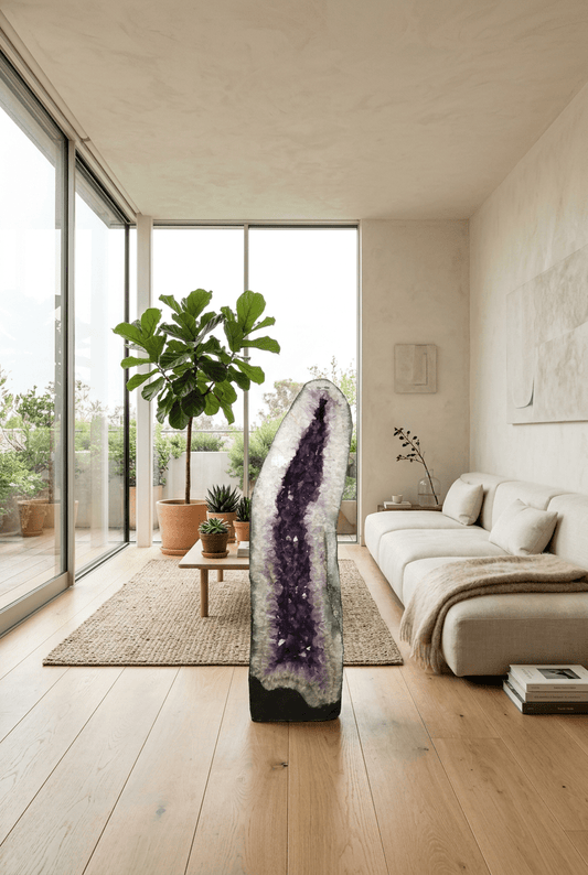 Amethyst Cathedral Geode – 95 cm Tall, 76.68 kg - Auras Workshop Auras Workshop