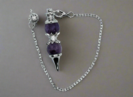 💜 Amethyst Dorje Pendulum | Divination, Healing & Spiritual Balance - Auras Workshop Auras Workshop