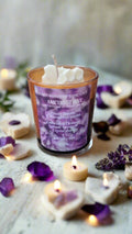 π Amethyst Hive Candle β Frosty Dream & Warm Honeycomb with Embedded Amethyst Crystal | 200ml Rapeseed Wax Candle by Auraβs Workshop - Auras Workshop Auras Workshop