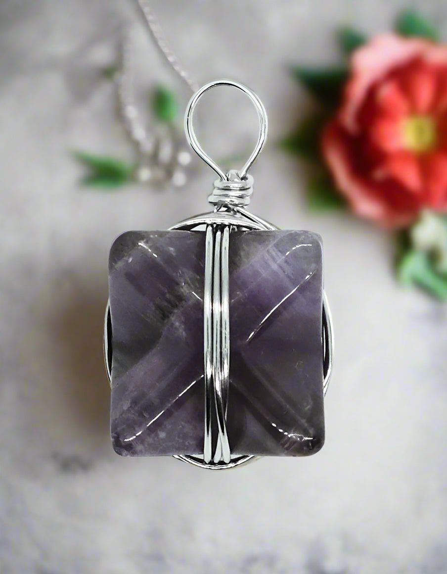 💜 Amethyst Merkaba Pendant – Protection, Intuition & Spiritual Awakening Wisdom. Balance. Higher Consciousness. - Auras Workshop Auras Workshop
