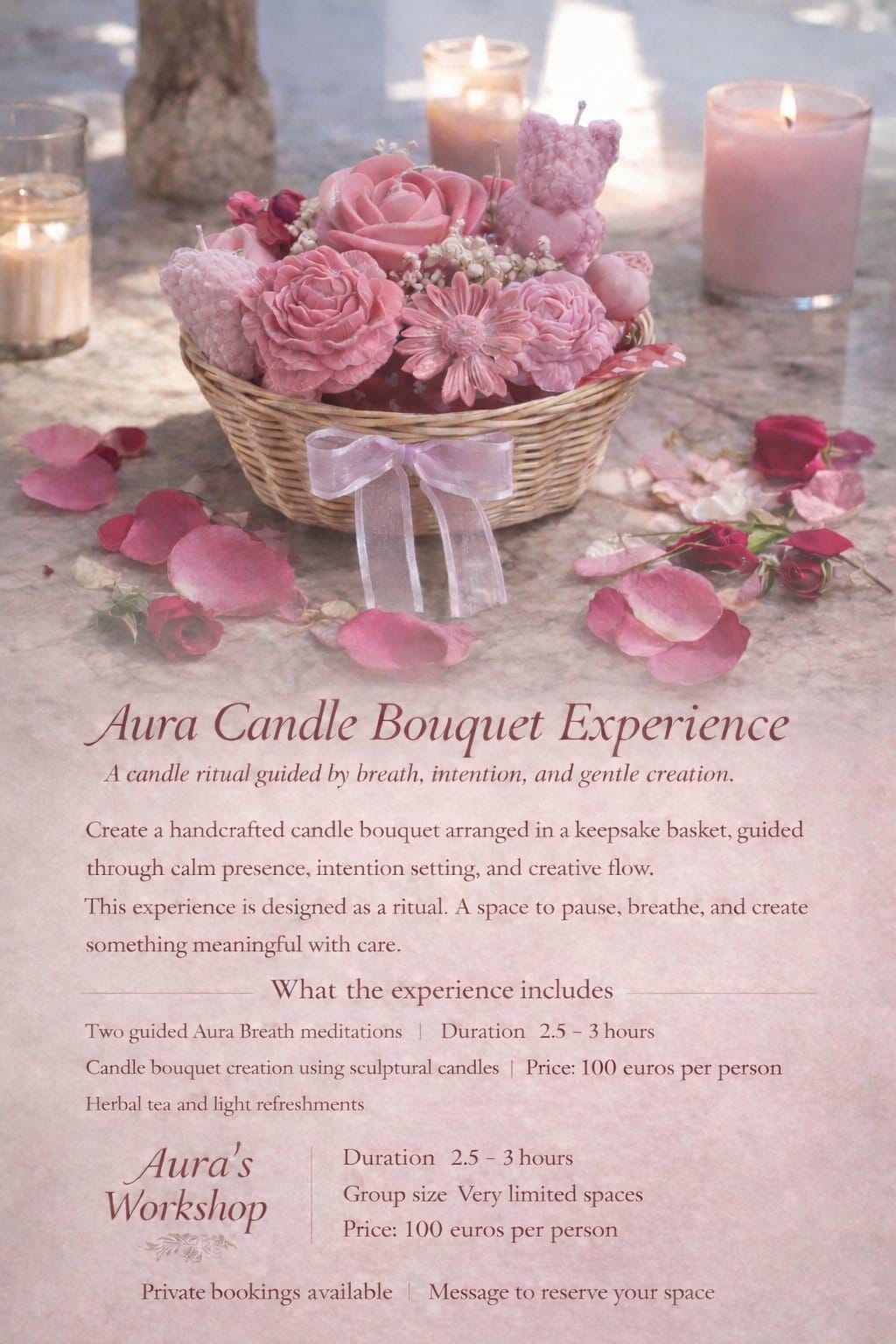 Aura Candle Bouquet Experience Workshop - Auras Workshop Auras Workshop