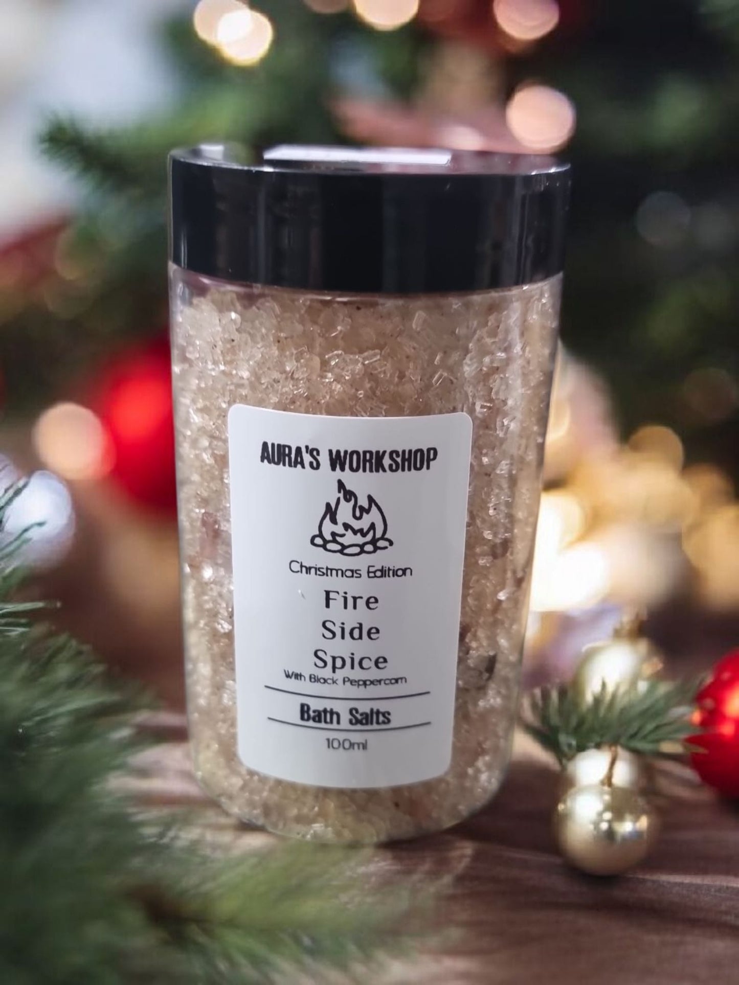 🔥 Aura’s Workshop Christmas Edition – Fire Side Spice Bath Salts (50ml) - Auras Workshop Auras Workshop