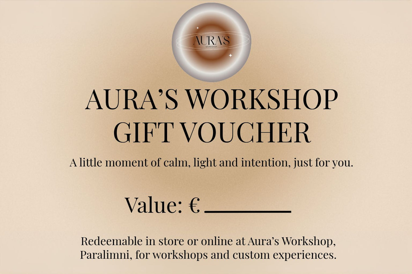 🎁 Aura’s Workshop Gift Card – The Perfect Gift for Every Occasion - Auras Workshop Auras Workshop