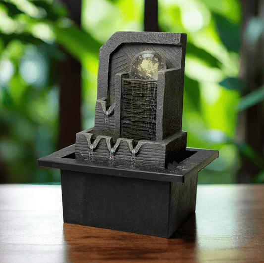 Aztec Water Fountain with Spinning Ball - Auras Workshop Auras Workshop