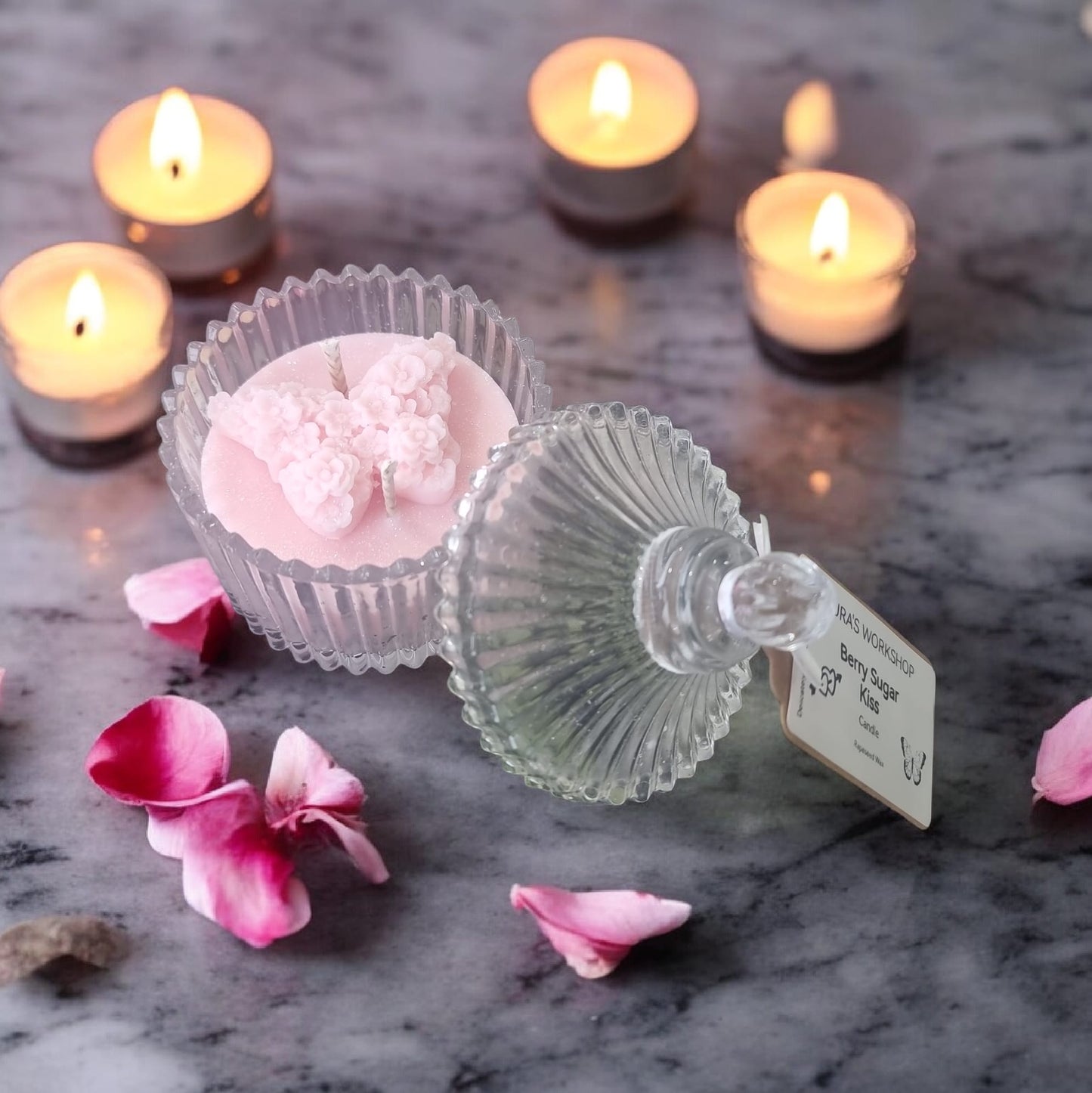 💕🍓 Berry Sugar Kiss Candle | Aura’s Workshop | Rapeseed Wax | Valentine’s Gift - Auras Workshop Auras Workshop