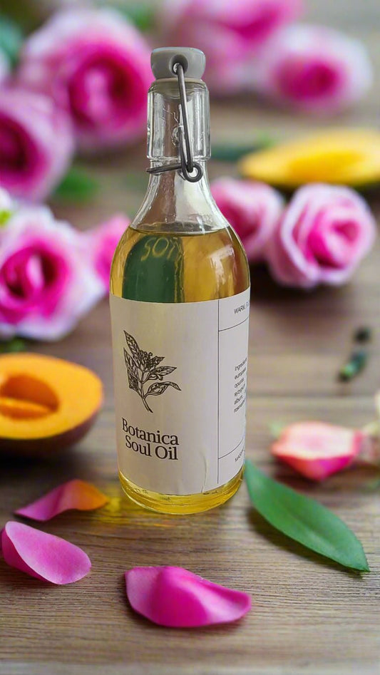 🌿 Botanica Soul – 500ml Massage Oil - A Grounding, Restorative Botanical Blend and Spirit 🌼 - Auras Workshop Auras Workshop