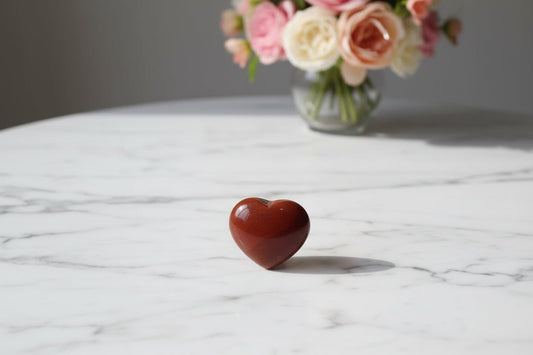 Carnelian Crystal Heart – Polished Healing Stone Heart 30x30mm - Auras Workshop Auras Workshop