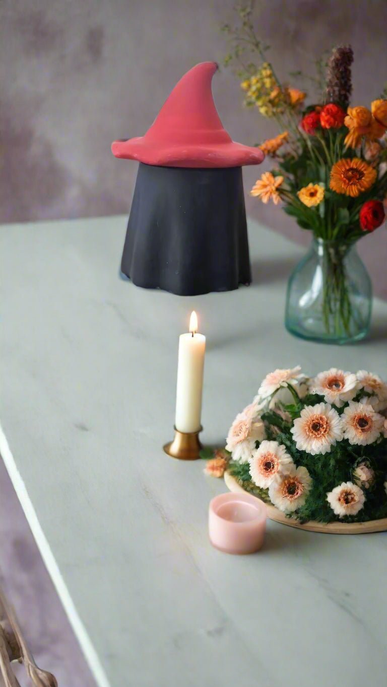 🖤 Ceramic Witches Hat – Handcrafted Halloween Home Décor by Aura’s Workshop - Auras Workshop Auras Workshop