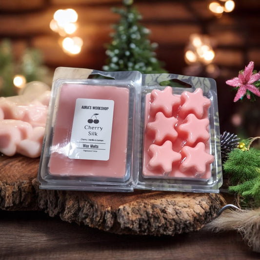 ⭐🍒 Cherry Silk Wax Melts – Star Design | Aura’s Workshop | Rapeseed Wax | Sweet Cherry & Soft Silk Aroma - Auras Workshop Auras Workshop