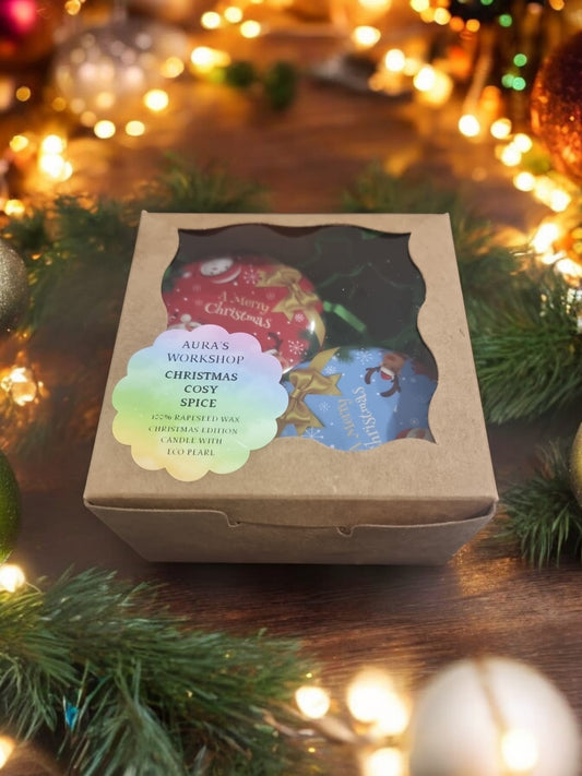 Christmas Cosy Spice Scented Candles - Christmas Edition (Set of 2) - Auras Workshop Auras Workshop