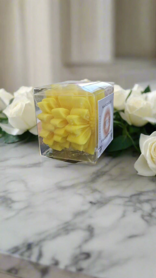 Citronella Wardrobe Fresheners – Yellow Flower Set (x3) | Natural Insect - Repelling Scent Blocks for Drawers & Closets - Auras Workshop Auras Workshop