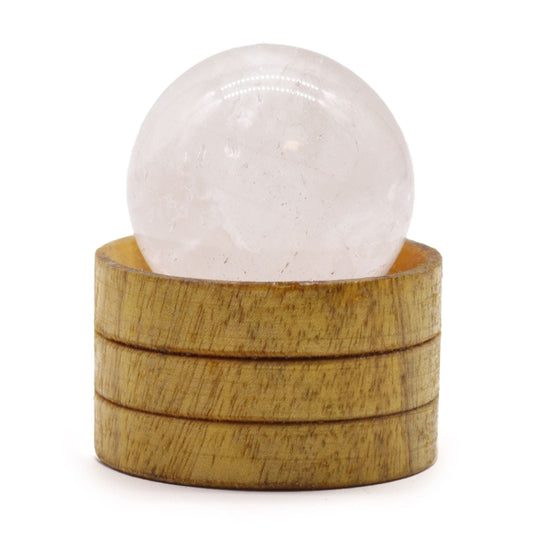 Clear Quartz Sphere 40mm with Stand | Clarity, Amplification & Healing Energy - Auras Workshop Auras Workshop