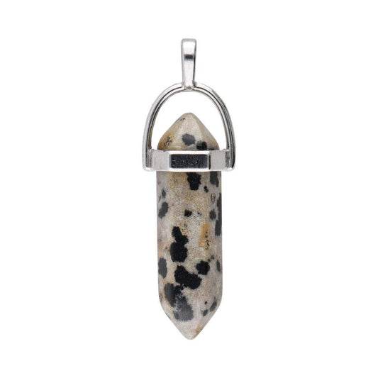 Dalmatian Jasper Small Double- Terminated Pendant – Crystal Jewellery - Auras Workshop Auras Workshop