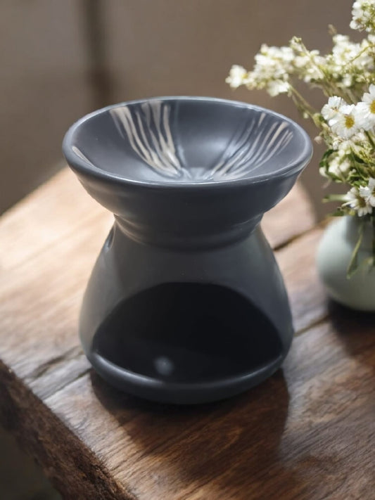 Elemental Natural Large Oil & Wax Burner – Black - Auras Workshop Auras Workshop