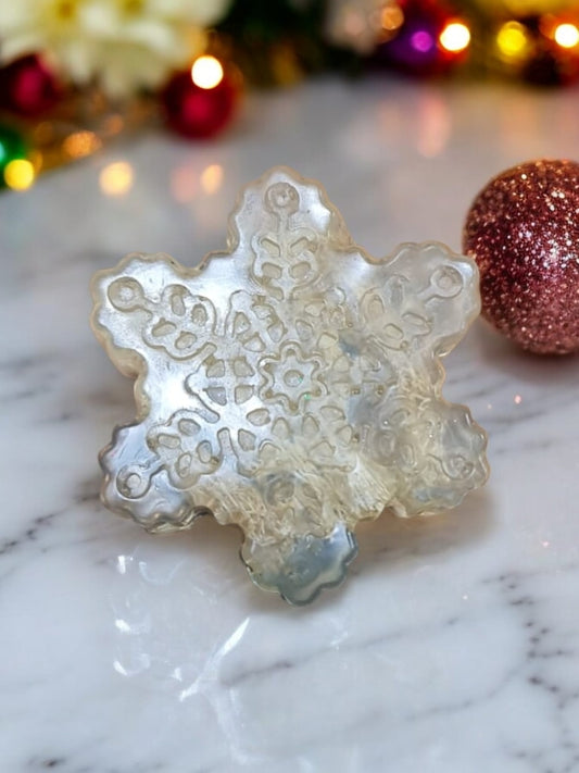 Frosty Winter Nights Scented Soap Snowflake - Christmas Edition - Auras Workshop Auras Workshop