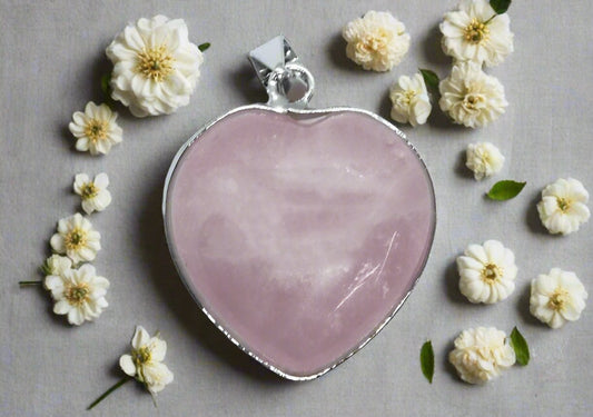 💖 Heart Caged Rose Quartz Pendant – Love, Healing & Emotional Harmony Compassion. Peace. Self - Love. - Auras Workshop Auras Workshop