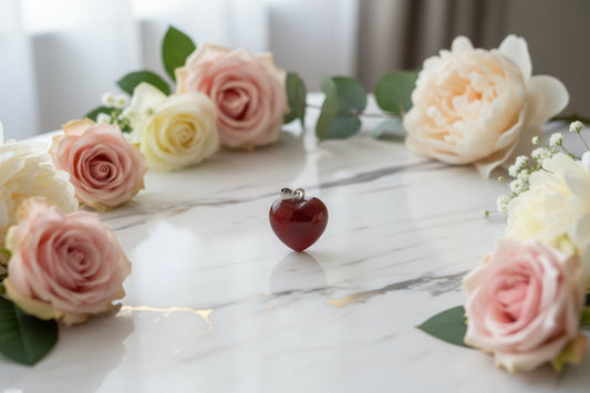 ❤️✨ Heart Carnelian Pendant – 15mm | Confidence & Vitality Energy - Auras Workshop Auras Workshop