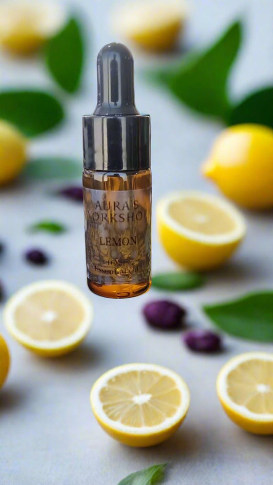 🍋 Lemon Essential Oil – 10ml with Dripper - Auras Workshop Auras Workshop