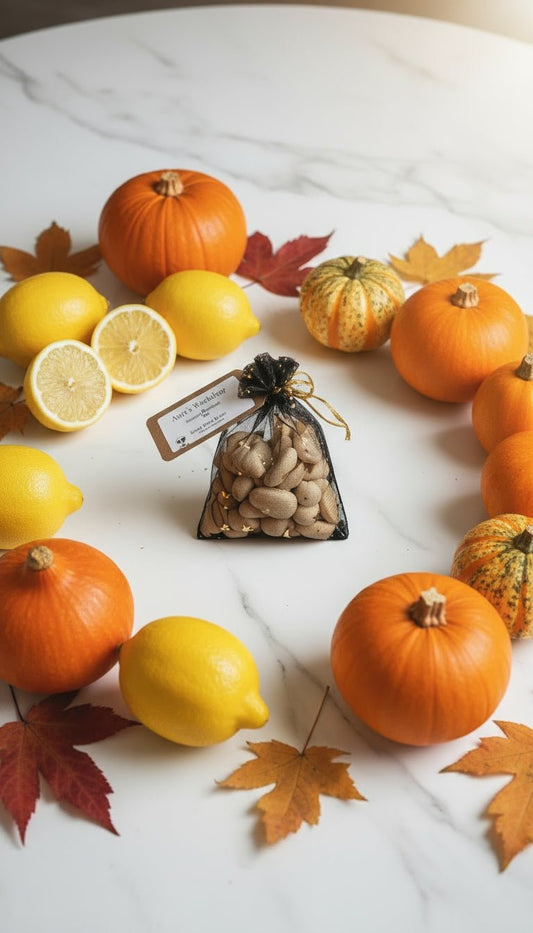 💀 Lemon Pumpkin Pie Skull Wax Melts – Rapeseed Wax | Halloween Collection by Aura’s Workshop - Auras Workshop Auras Workshop