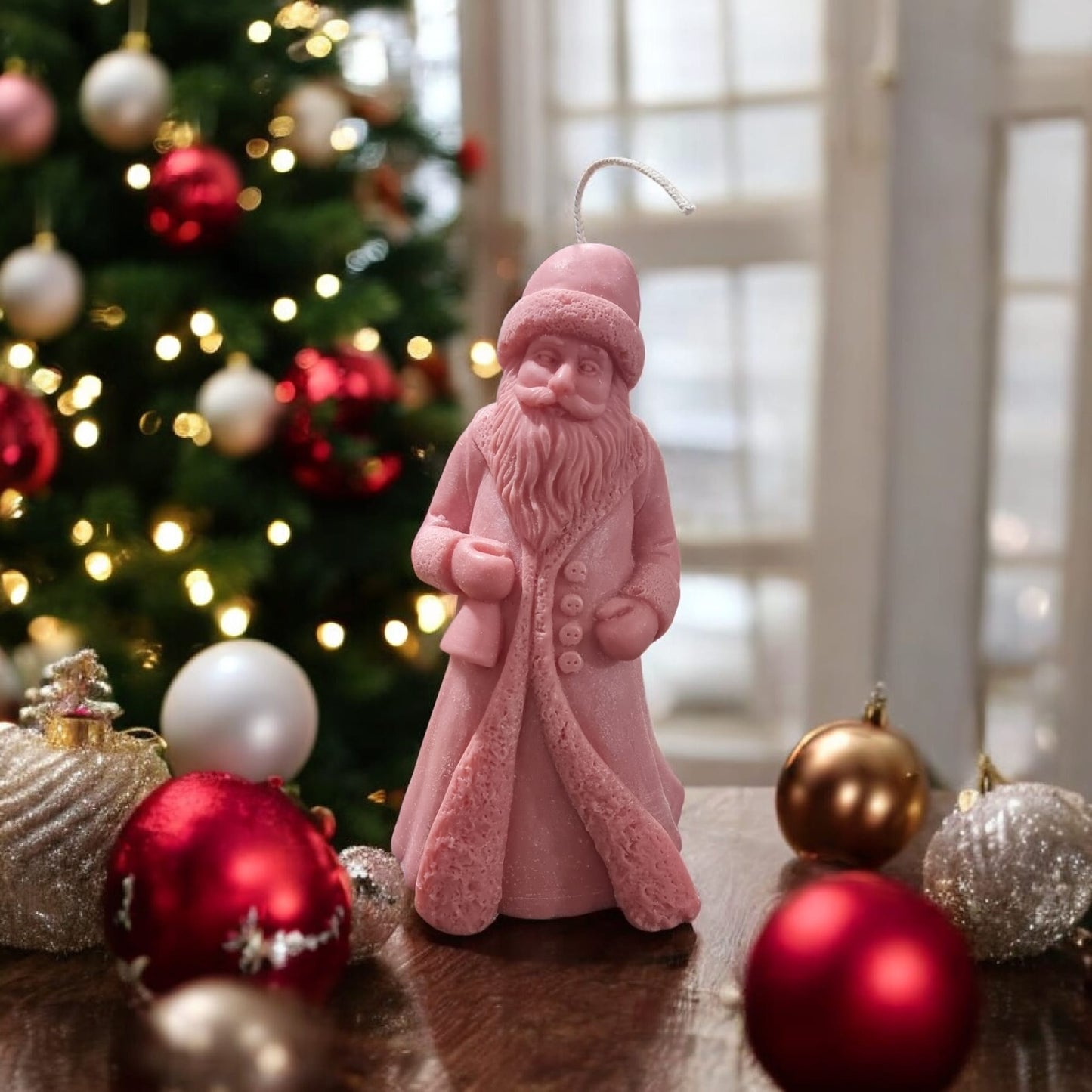 🎅❄️ Midnight Snow Scented Large Santa Claus Candle – Christmas Edition | Aura’s Workshop - Auras Workshop Auras Workshop