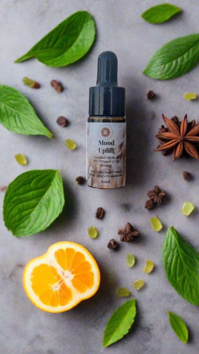🌞 Mood Uplift – Essential Oil Blend 10ml, with Dripper - Auras Workshop Auras Workshop