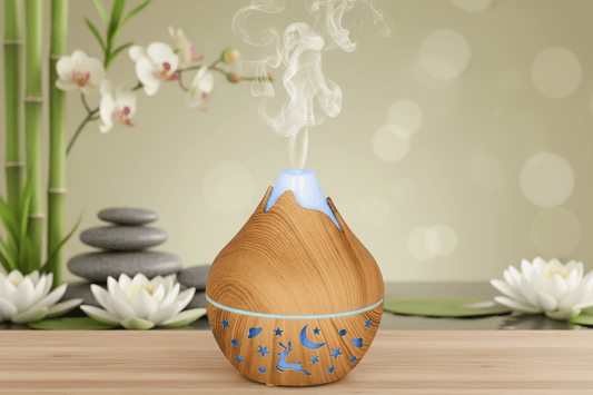πβ¨ Moon & Stars USB Diffuser Humidifier β 200ml | Small & Portable | Dark Wood, Pine & White - Auras Workshop Auras Workshop