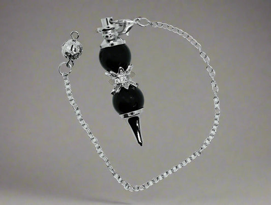 ⚫ Obsidian Dorje Pendulum | Divination, Protection & Grounding - Auras Workshop Auras Workshop