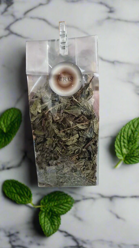 Organic Peppermint Loose Tea – "Freshness Unleashed" Medium Bag 🌿 - Auras Workshop Auras Workshop