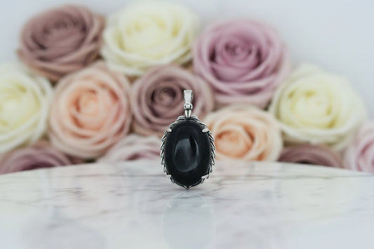 🖤✨ Oval Obsidian Pendant | Protection & Grounding Energy - Auras Workshop Auras Workshop