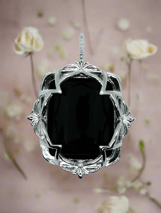 🖤 Oval Obsidian Pendant – Protection, Grounding & Transformation Strength. Balance. Renewal. - Auras Workshop Auras Workshop