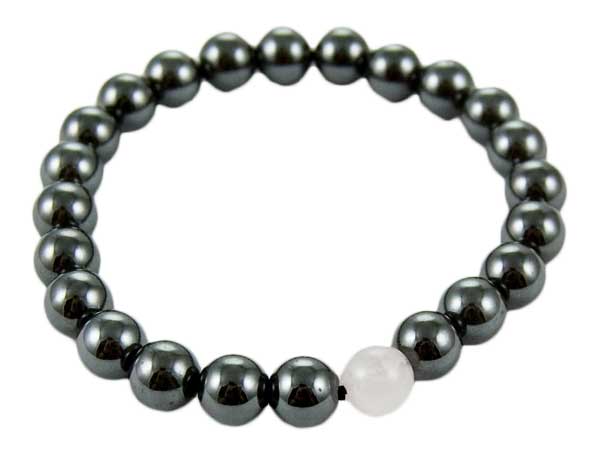Magnetic Hematite & Rose Quartz Bracelet 8mm