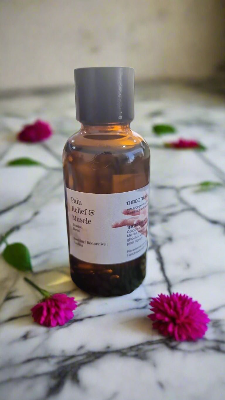 Pain Relief & Muscle Tension Blend – 30ml - Auras Workshop Auras Workshop