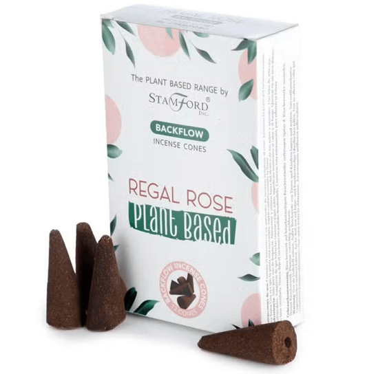 Plant Based Backflow Incense Cones β Regal Rose | Floral, Romantic & Relaxing - Auras Workshop Auras Workshop