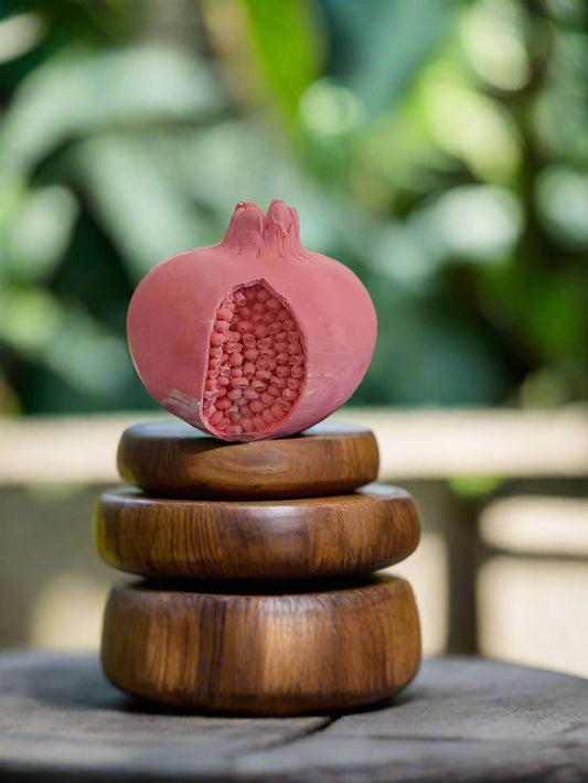 Pomegranate Pink Marble Ceramic – Elegant & Symbolic Home Decor - Auras Workshop Auras Workshop